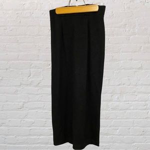 VTG Black Textured Maxi Skirt Sz 8 Petite by Joseph Ribkoff